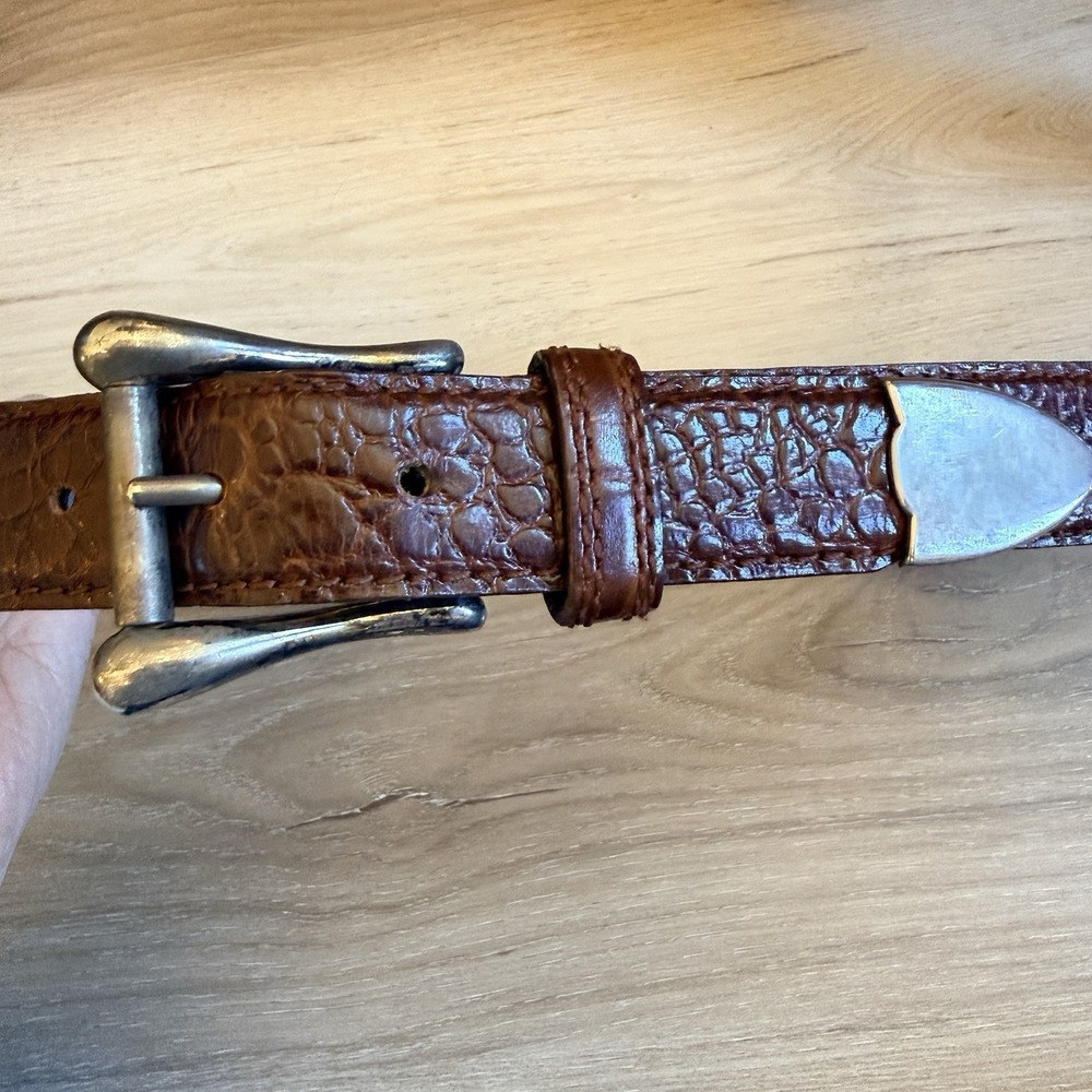Vintage 90's Liz Claiborne Brown Leather Belt - Picture 6 of 6